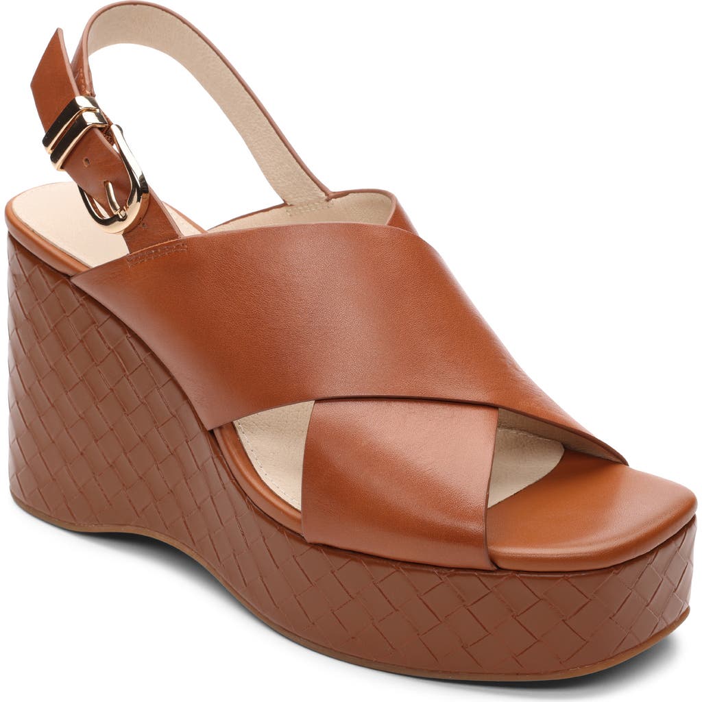 Sanctuary Nouveau Platform Wedge Sandal In Luggage
