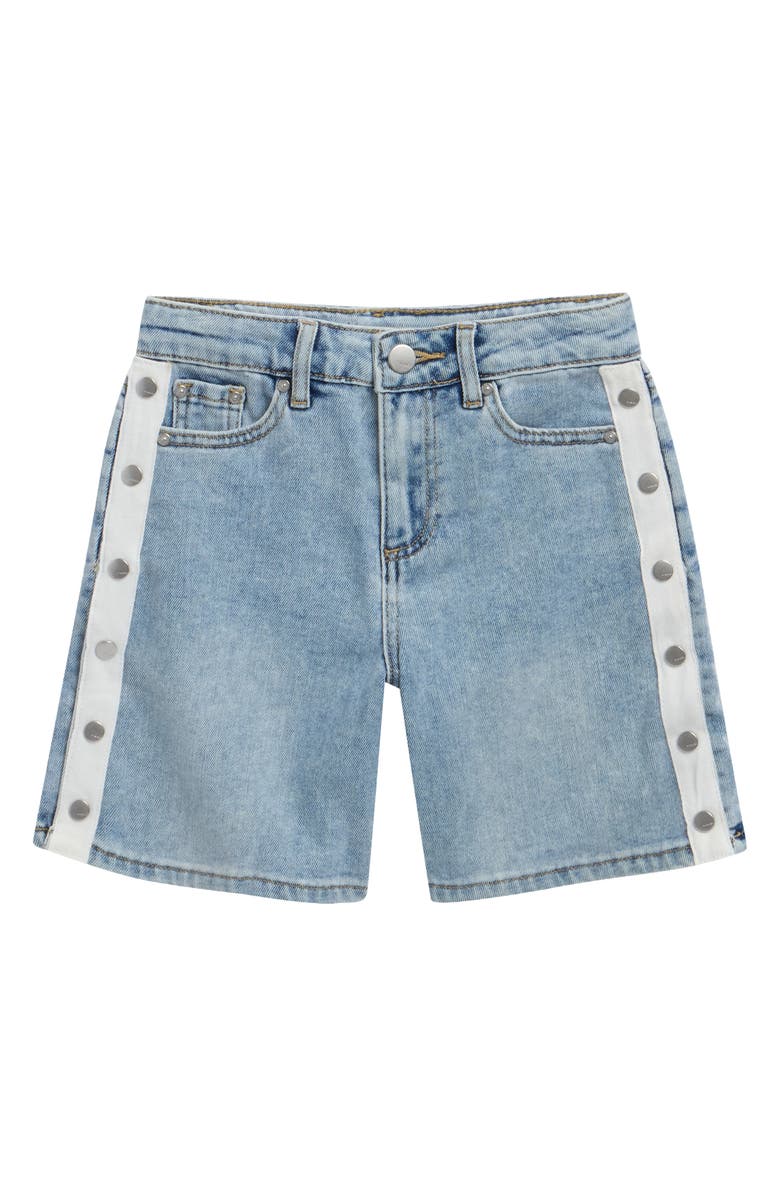 Tractr Kids' Snap Me Up Denim Shorts, Main, color, Indigo White