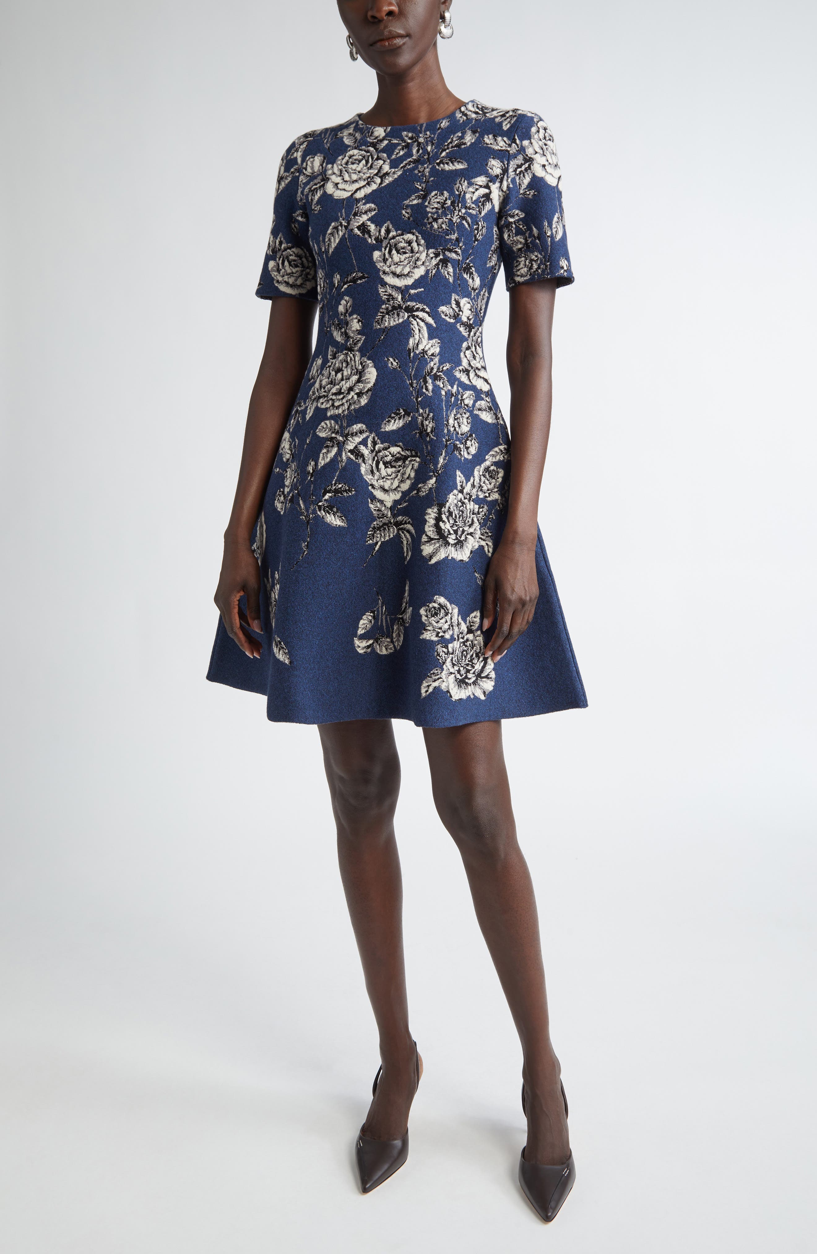 Rose Jacquard Fit & Flare Dress (Women) | Nordstromrack