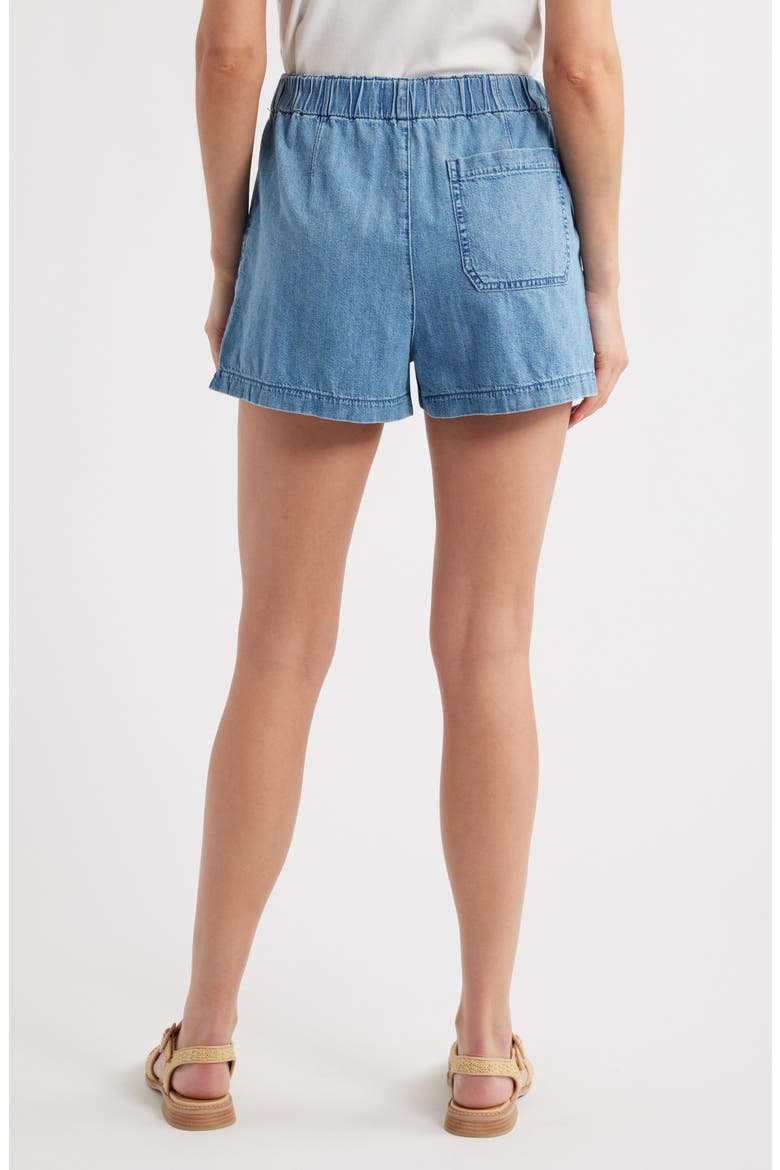Pull-On Denim Shorts, Alternate, color, MARNIE WASH