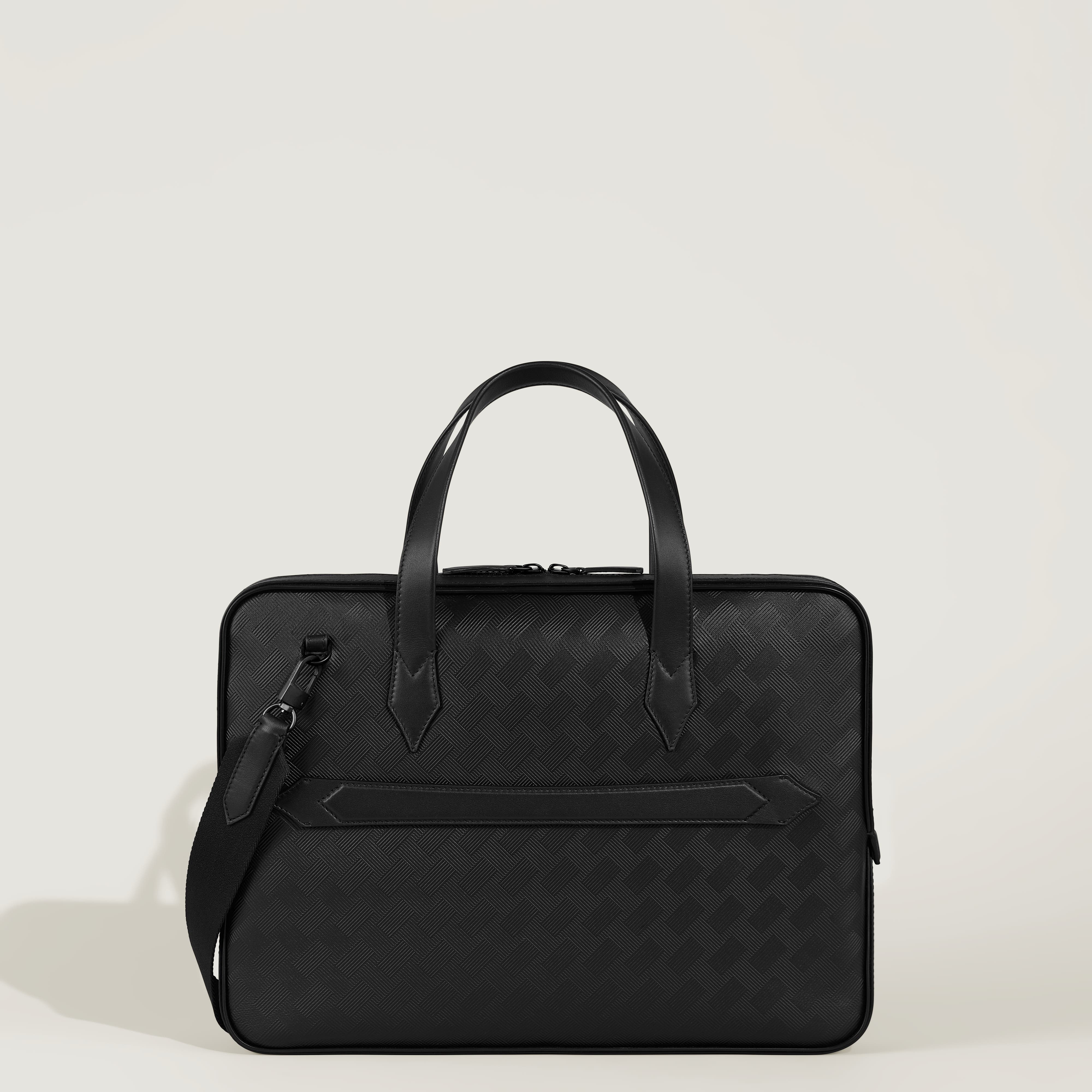 Extreme Leather Thin Briefcase, Alternate, color, BLACK