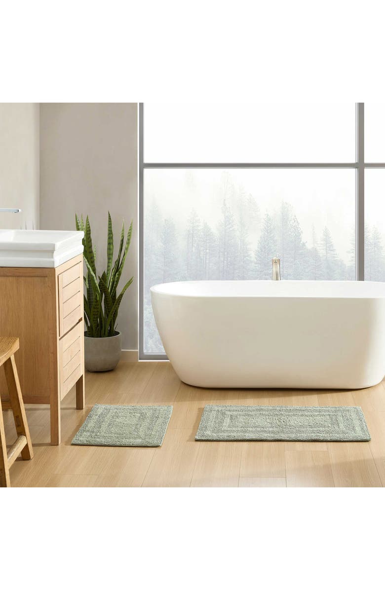 Eddie Bauer Logan Reversible Bath Mat Set, Alternate, color, Green