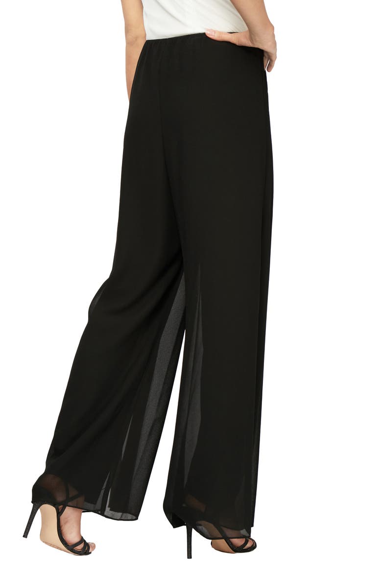 Gauzy Wide Leg Pants, Alternate, color, BLACK
