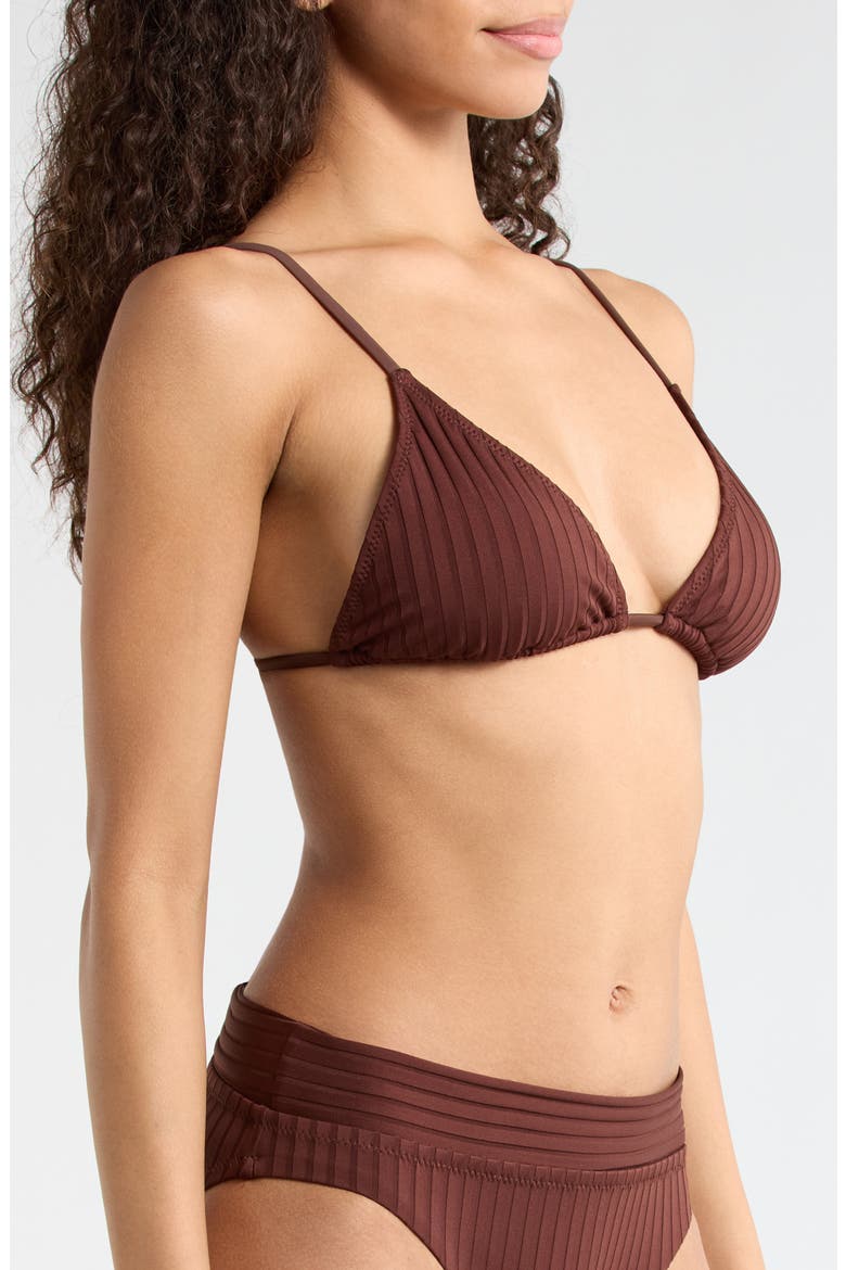 Tunnel Rib Bikini Top, Alternate, color, ESPRESSO