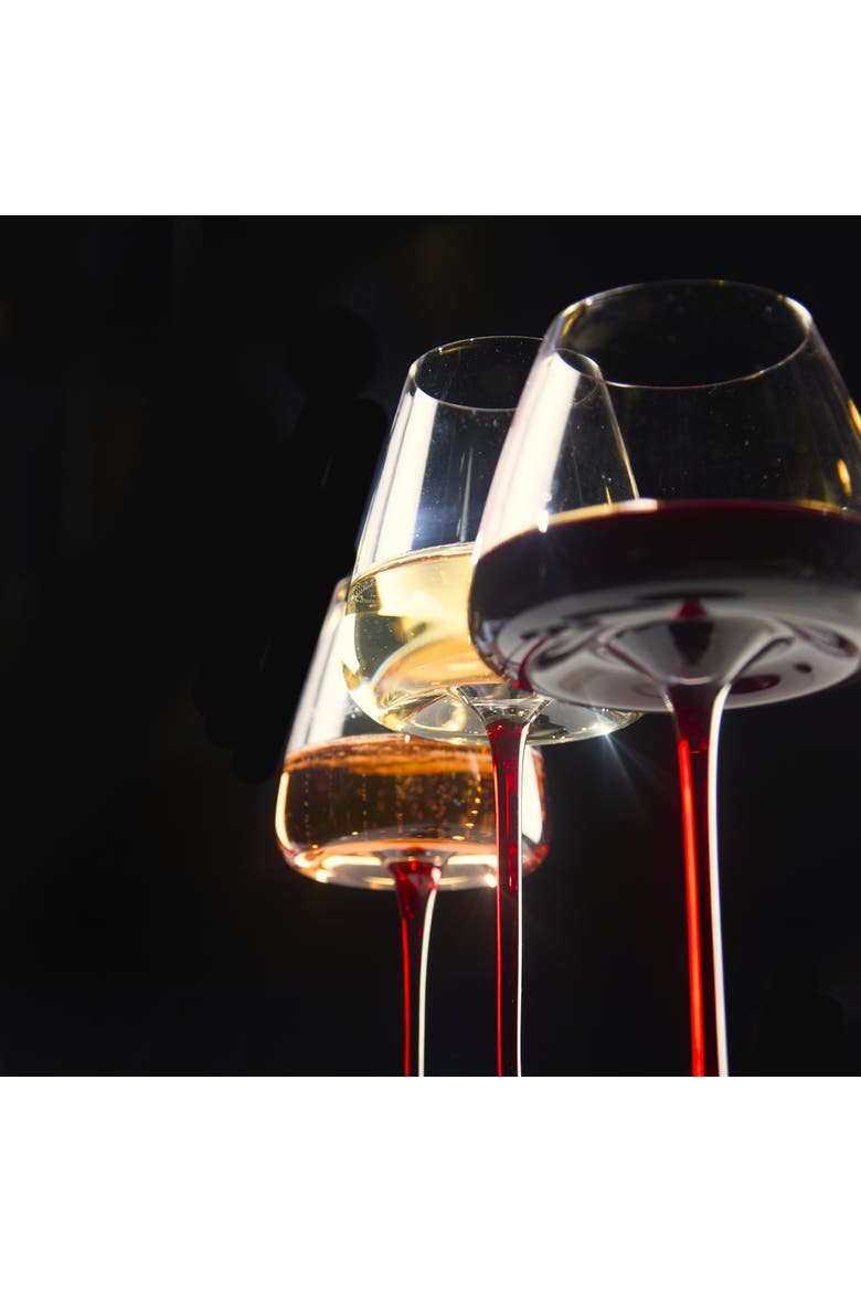 Large Concave Wine Glasses - Set of 2, Alternate, color, Clear