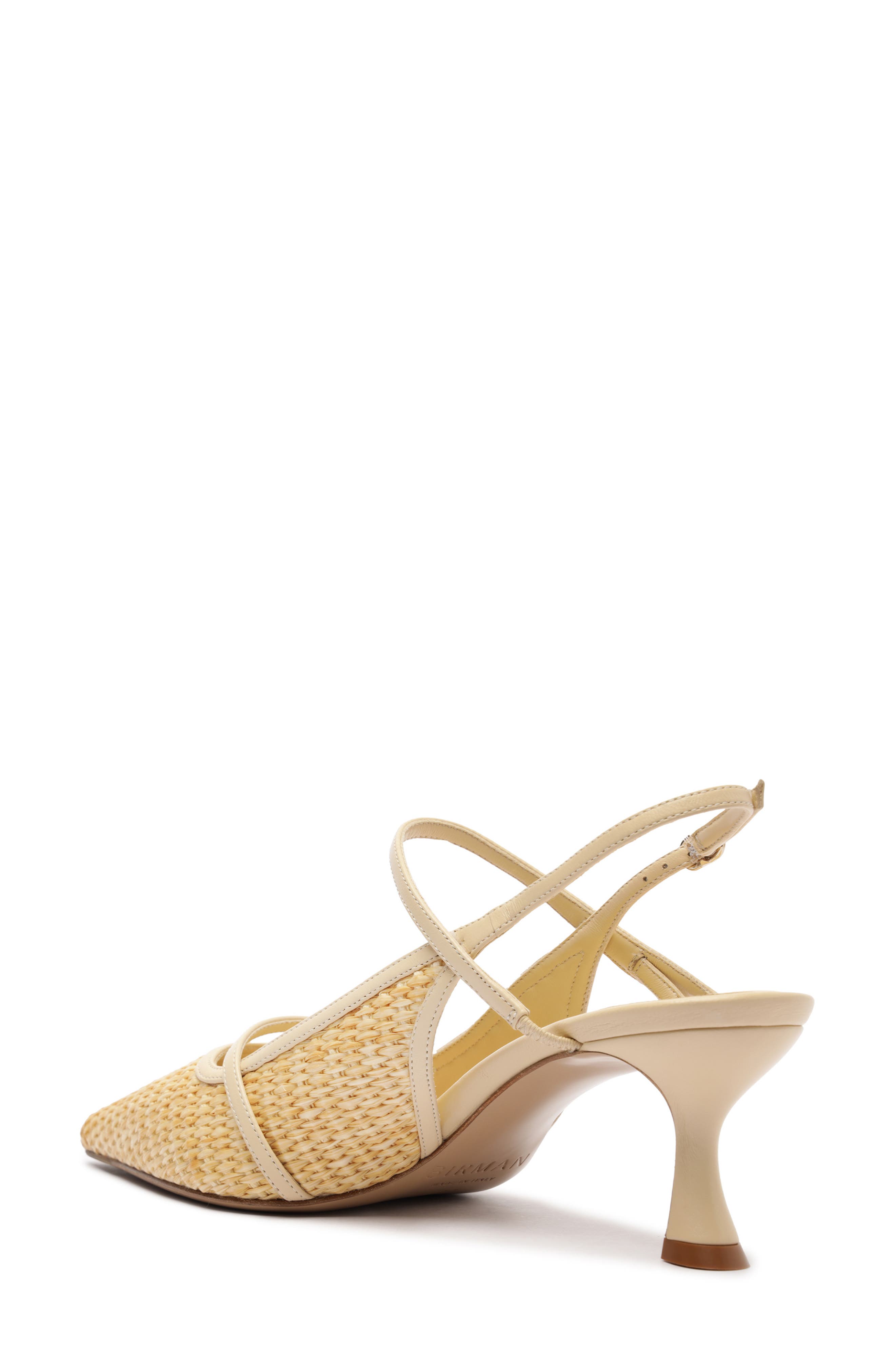 Alexandre Birman Tita Pointed Toe Slingback Pump, Alternate, color, Creamy