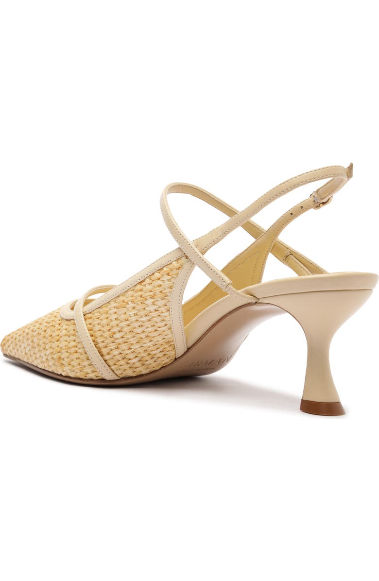 Alexandre Birman Tita Pointed Toe Slingback Pump, Alternate, color, Creamy