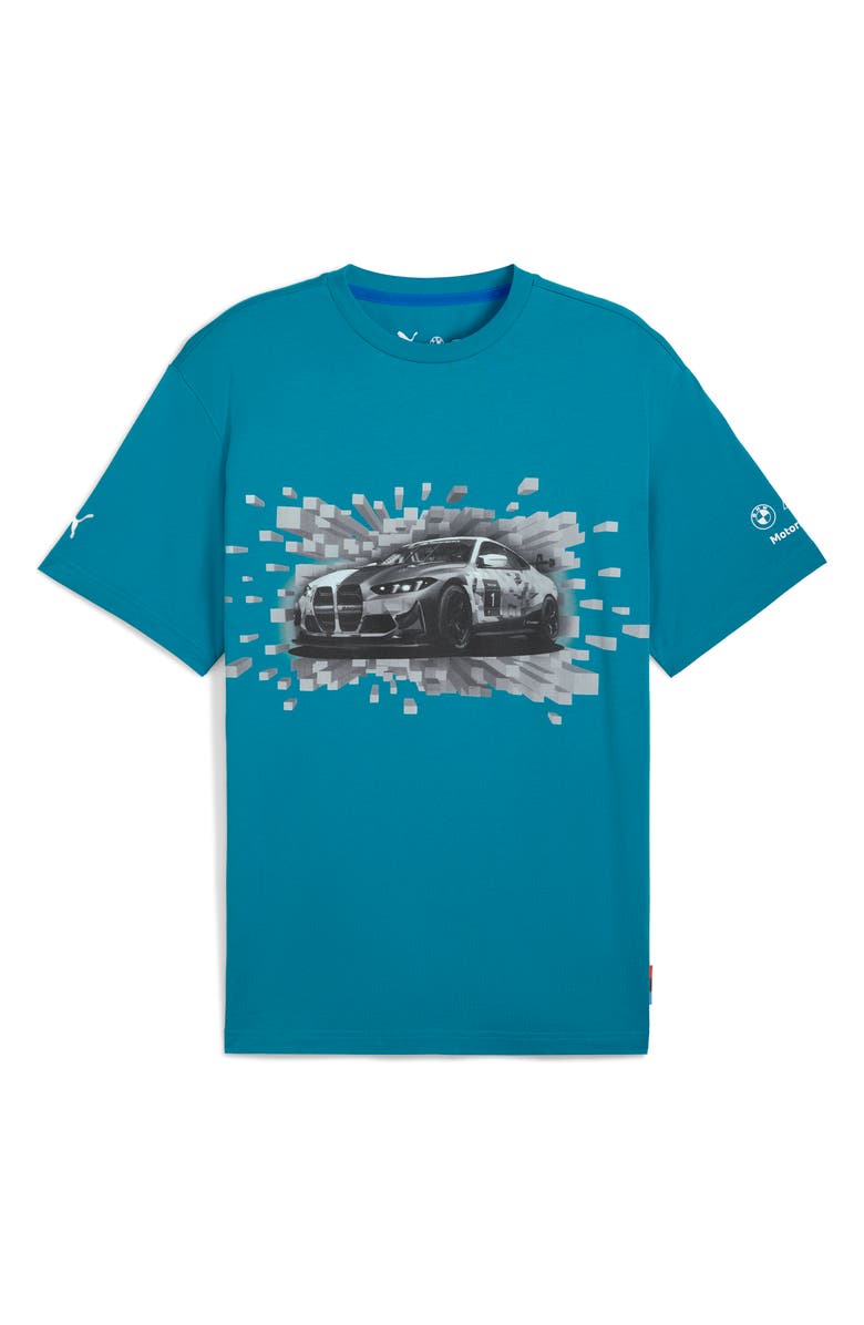 PUMA BMW M4 EVO Cotton Graphic T-shirt, Alternate, color, Tropical Blue