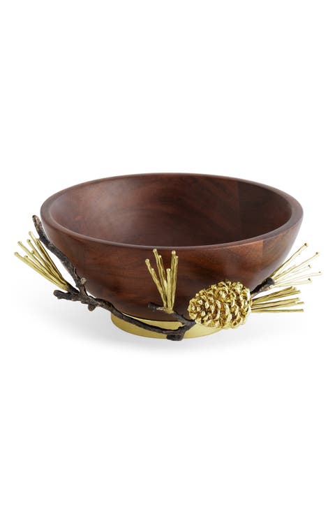 Pine Cone Small Wood Bowl