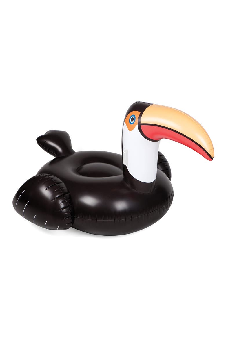'Really Big' Inflatable Toucan Pool Floatie, Main, color, BLACK