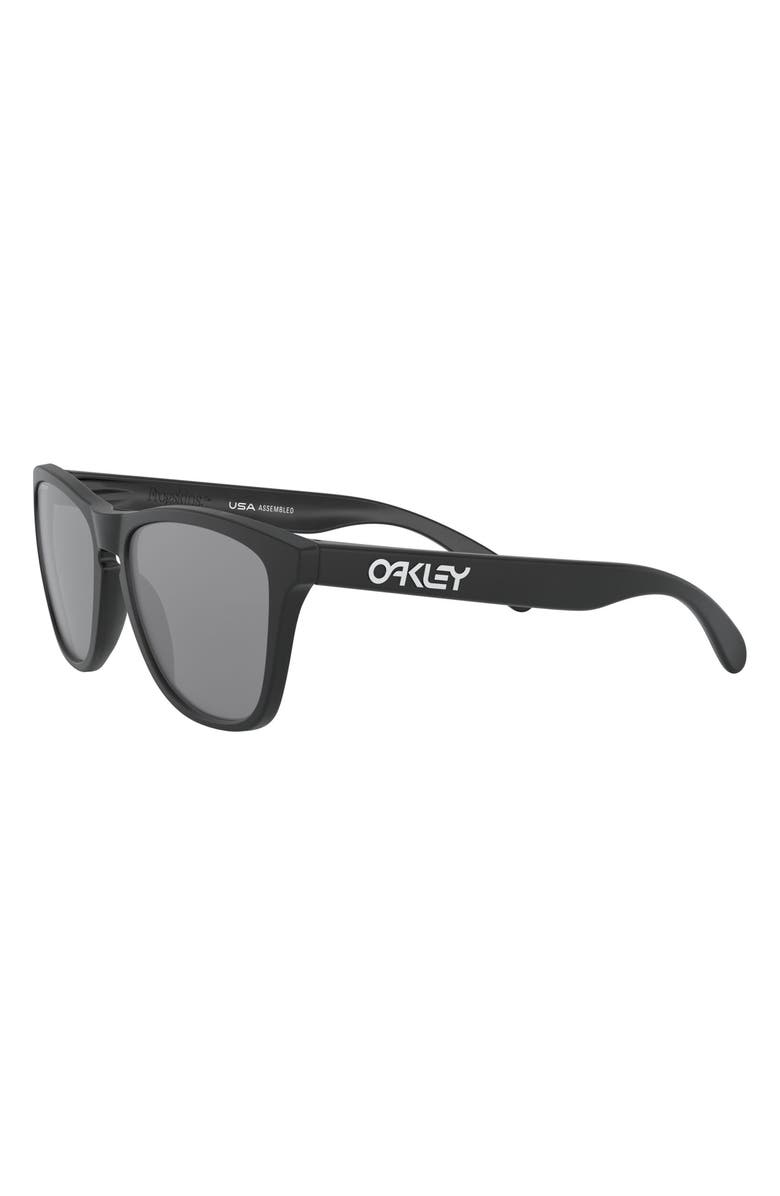 Oakley 55mm Polarized Square Sunglasses, Alternate, color, Matte Black/ Prizm Black