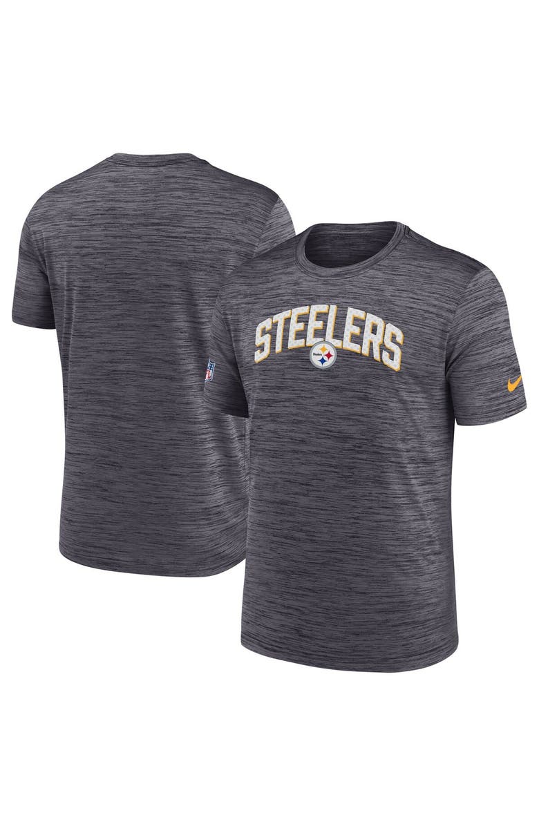 Nike Men's Nike Black Pittsburgh Steelers Sideline Velocity Athletic Stack Performance T-Shirt, Alternate, color, Black