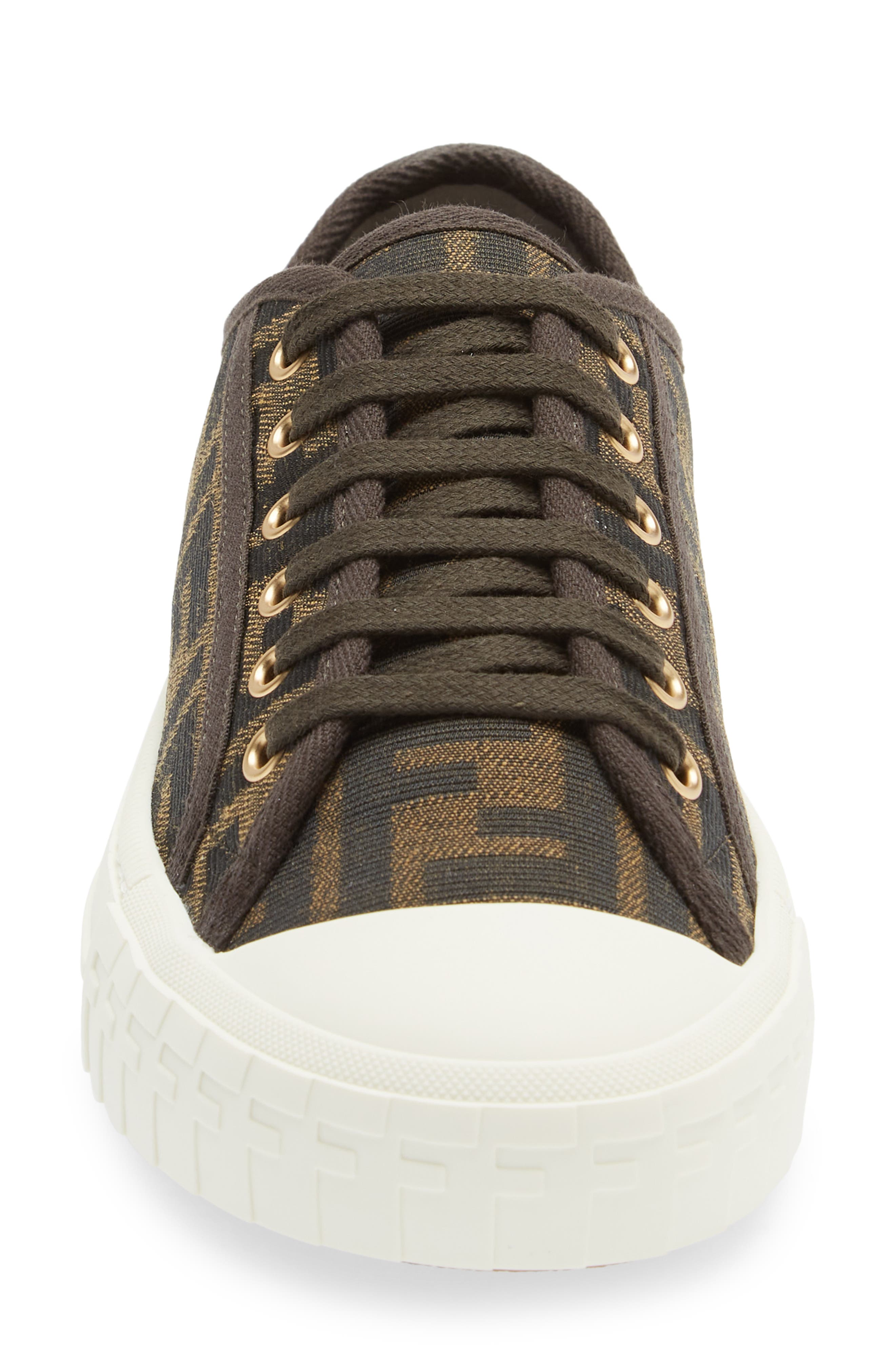 Fendi FF Domino Sneaker, Alternate, color, Tobacco Nero