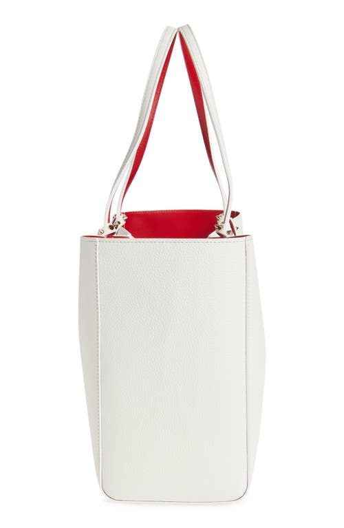 Christian Louboutin Small Cabata Soft Leather Tote In Bianco/gold