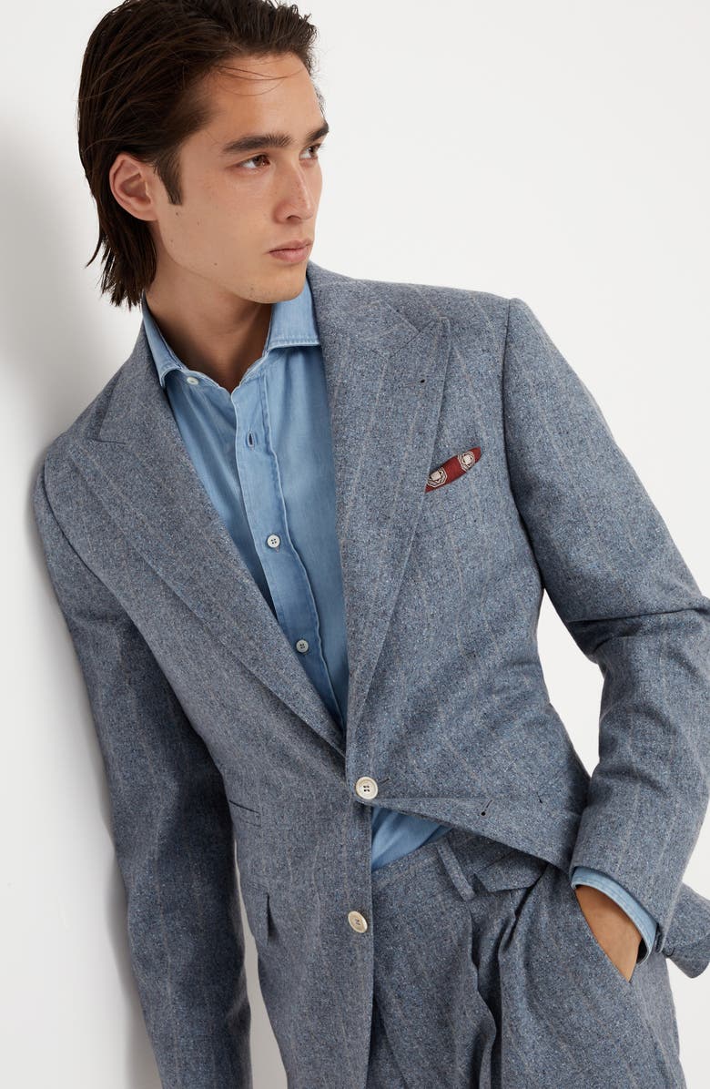 Brunello Cucinelli Blazer with large peak lapel, Alternate, color, 