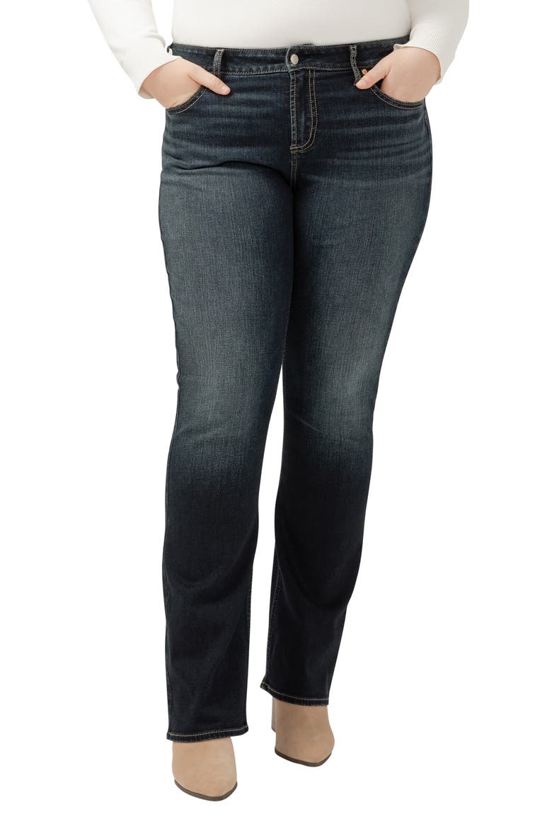 Elyse Mid Rise Slim Bootcut Jeans, Main, color, INDIGO