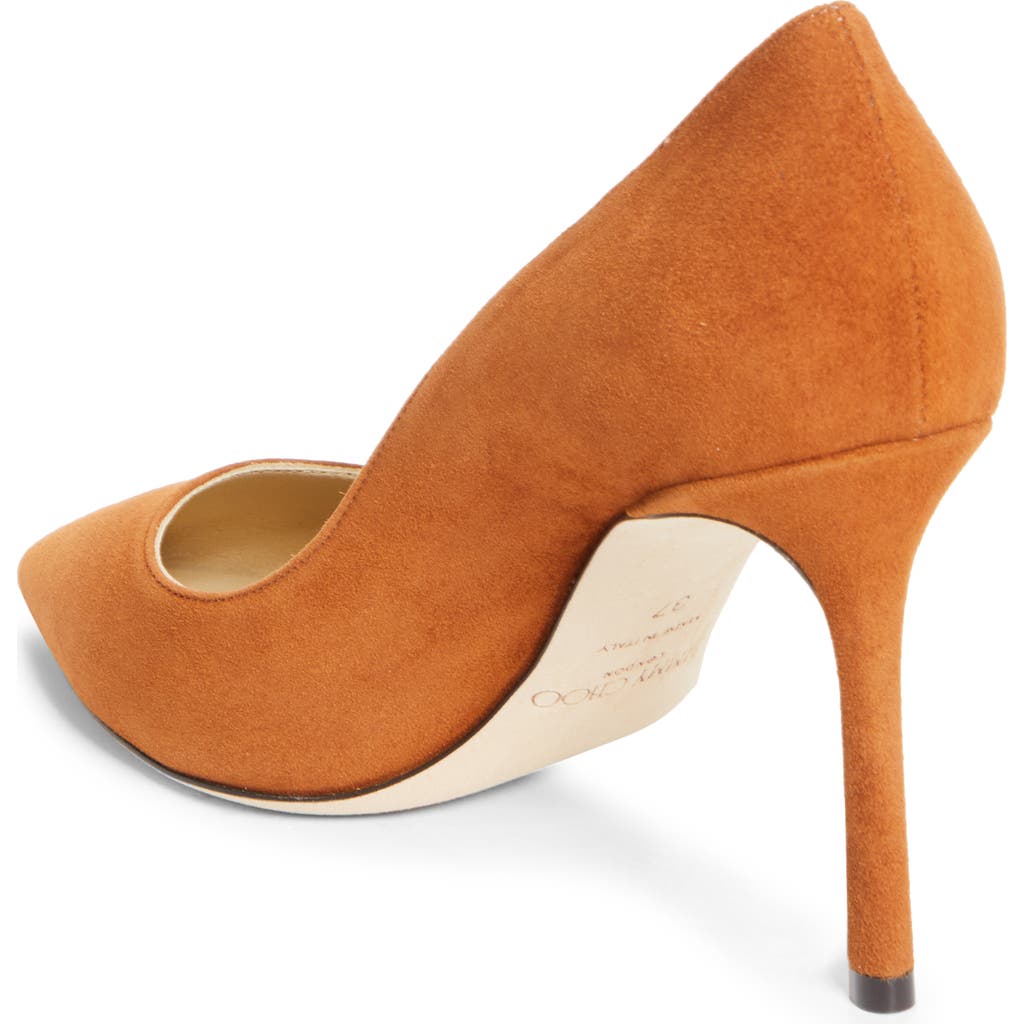 Jimmy Choo Romy Pointed Toe Pump In Brown