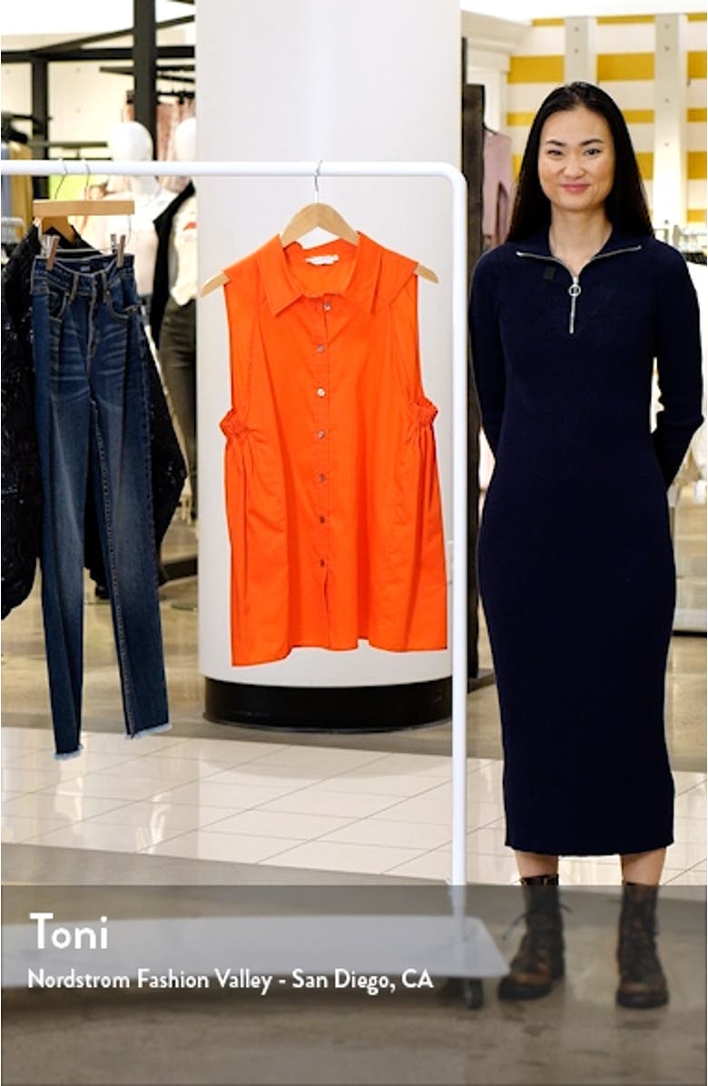 Ziva Sleeveless Button-Up Shirt, sales video thumbnail