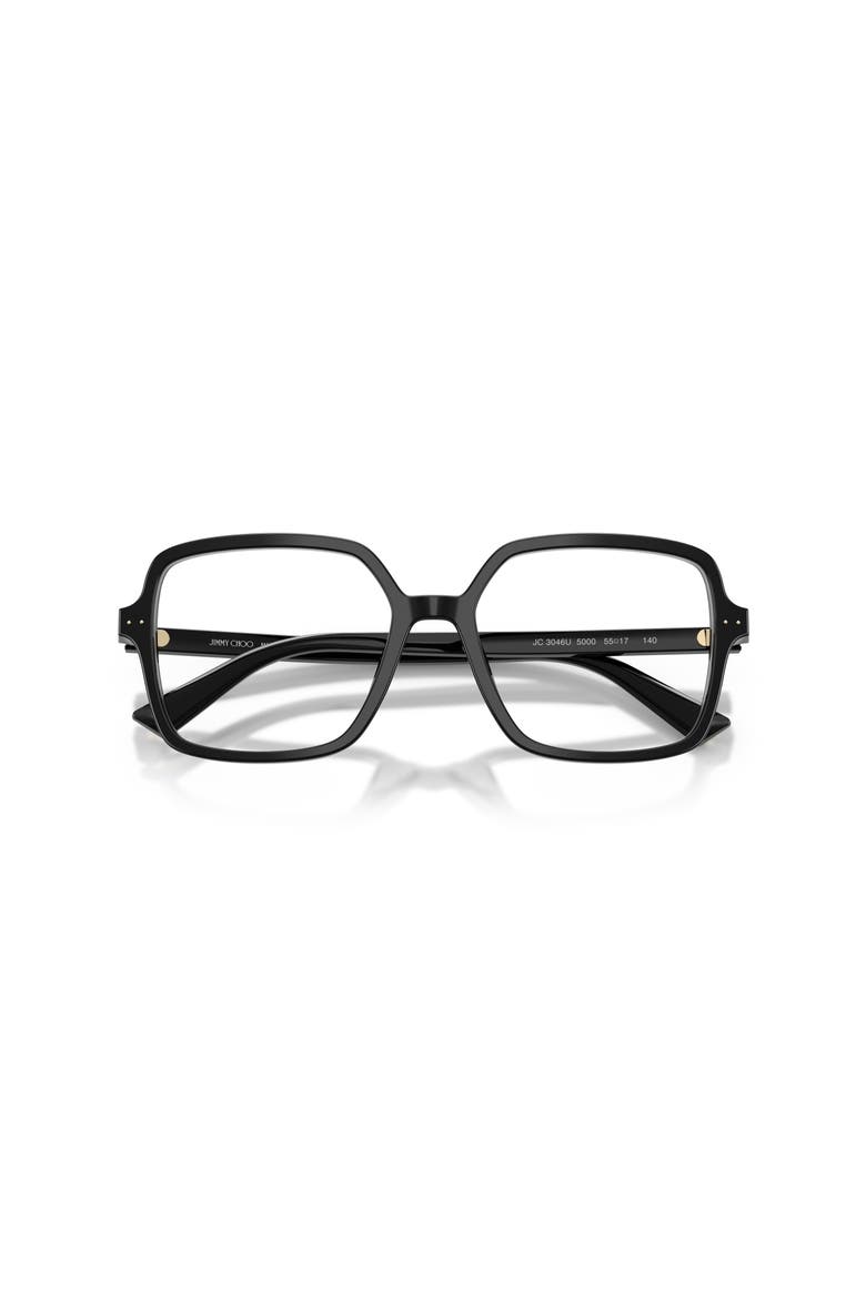 53mm Square optical glasses, Alternate, color, Black