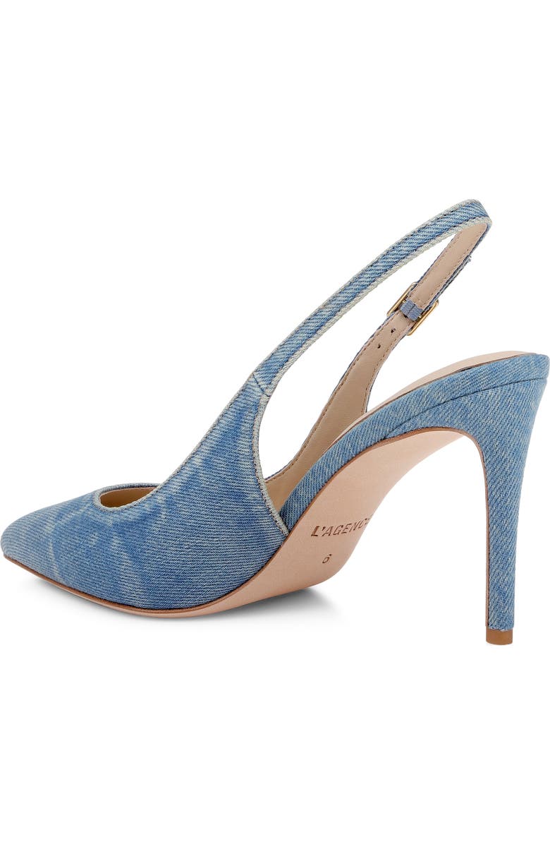 L'AGENCE Vichy Slingback Pump, Alternate, color, Blue Denim