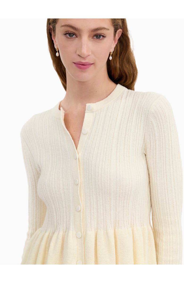 Rebecca Taylor Boucle Knit Cardigan, Alternate, color, Ivory