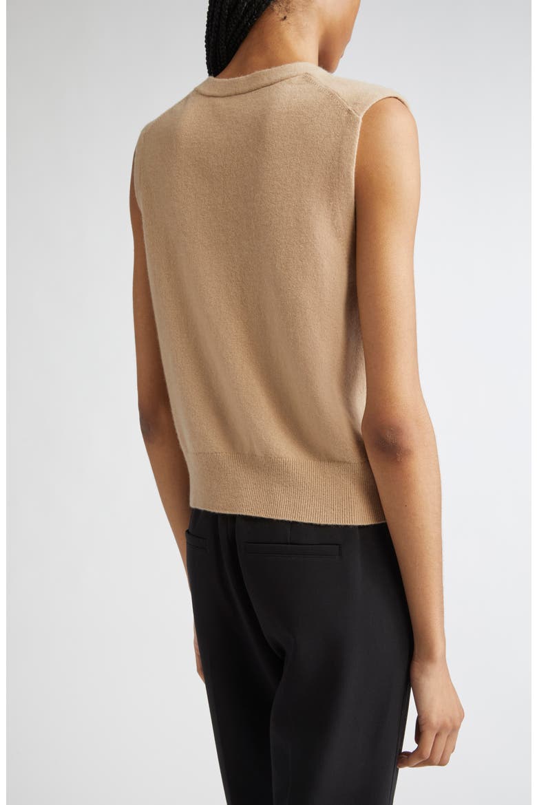 Shrunken Button Wool & Cashmere Blend Vest, Alternate, color, CAMEL