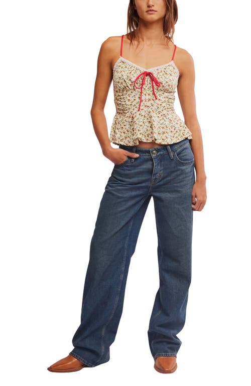 Free People Sammi Floral Camisole In Antique Ivory Combo