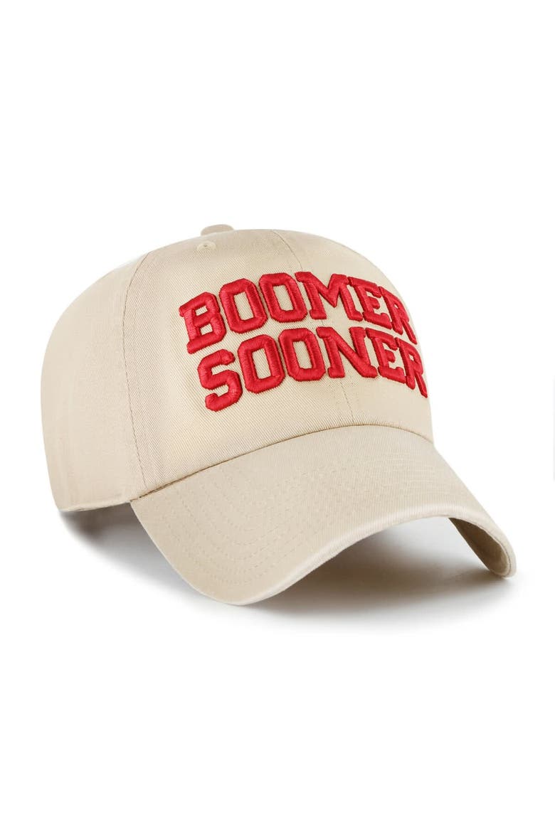 Men's '47 Tan Oklahoma Sooners Clean Up Adjustable Hat, Alternate, color, Tan
