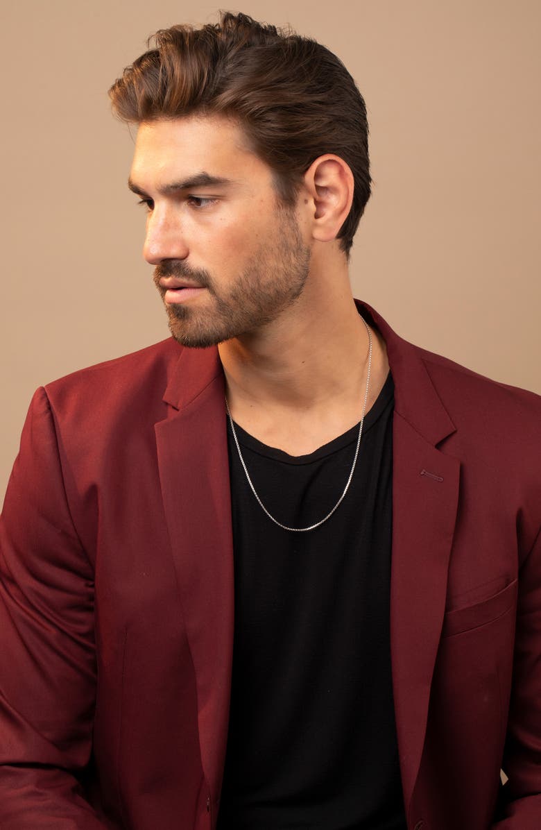 Bony Levy Men's 14K Gold Box Chain Necklace, Alternate, color, White Gold