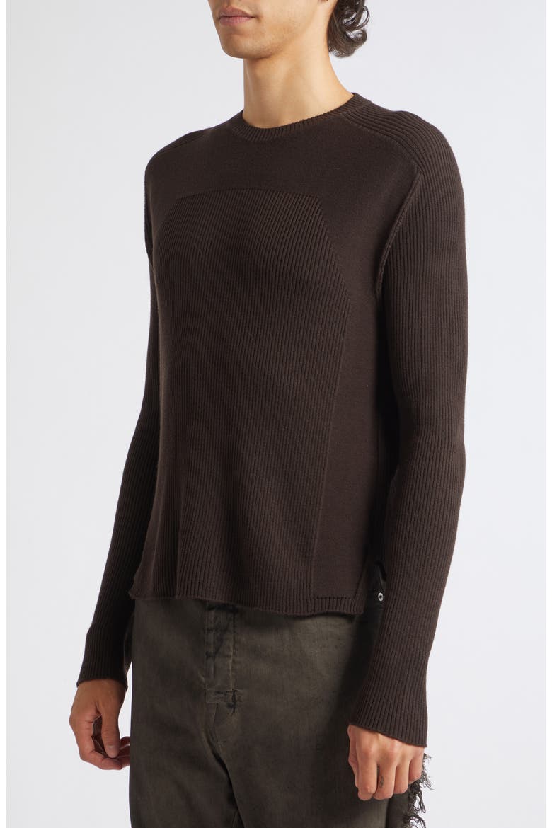Ribbed Geo Wool Sweater, Alternate, color, GREASE