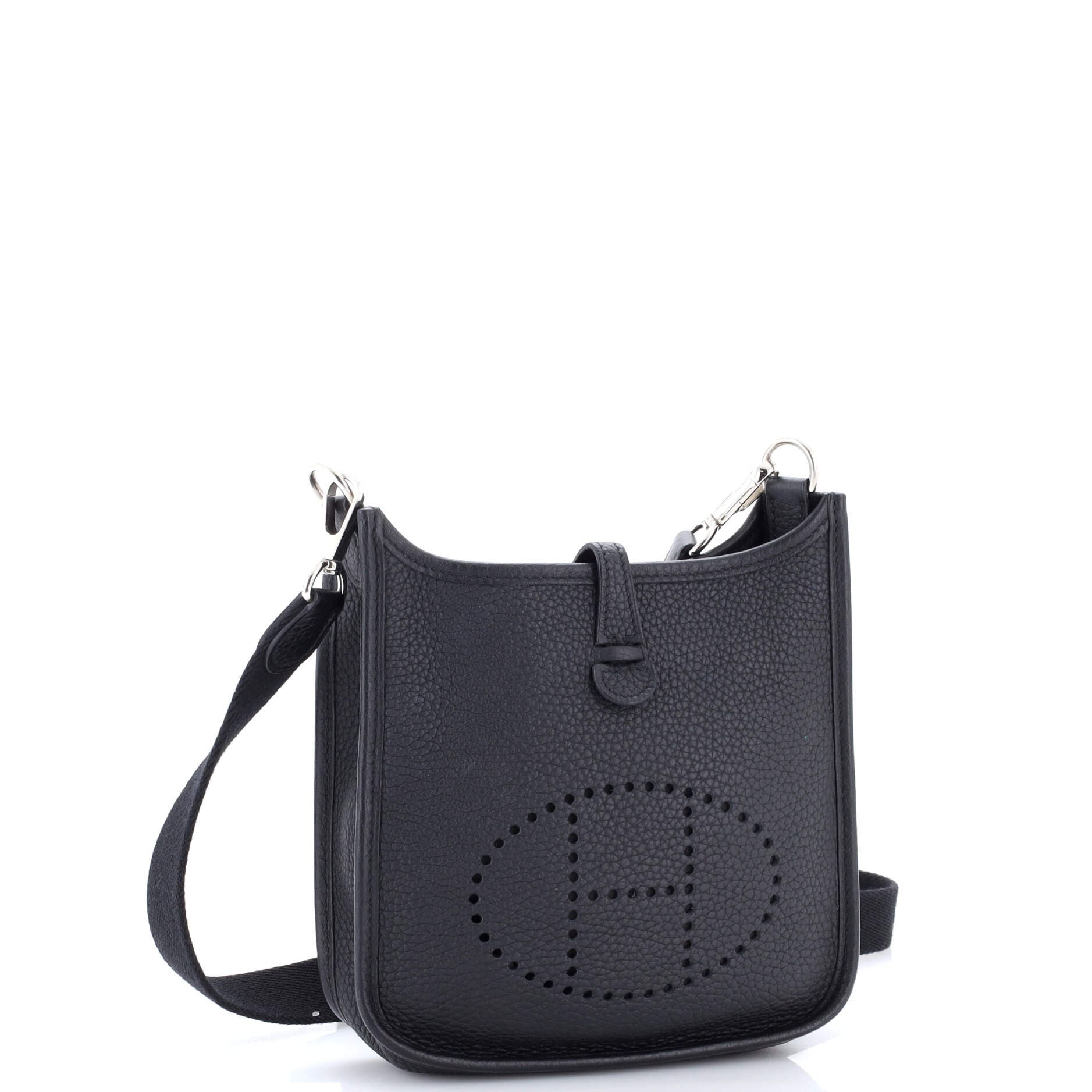 Pre-Owned Hermes Evelyne Bag Gen III Clemence TPM, Alternate, color, Noir