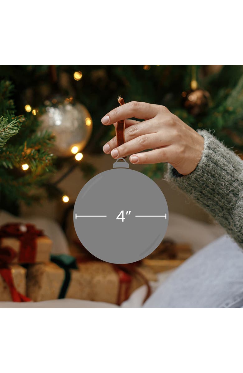 Northlight Glittered Glass Ball Christmas Ornaments with Pine Cones - 4" (100mm) - 4ct, Alternate, color, Green