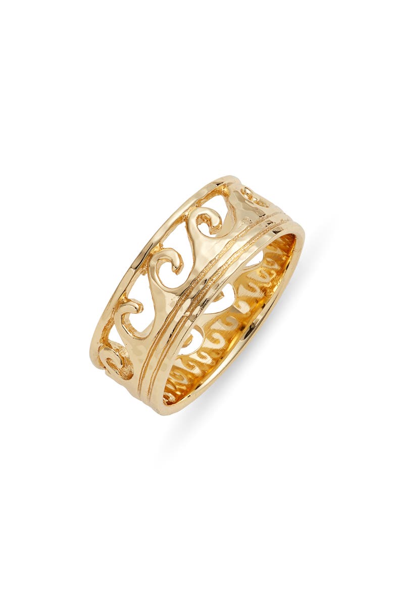 Lanikai Waves Ring, Main, color, GOLD