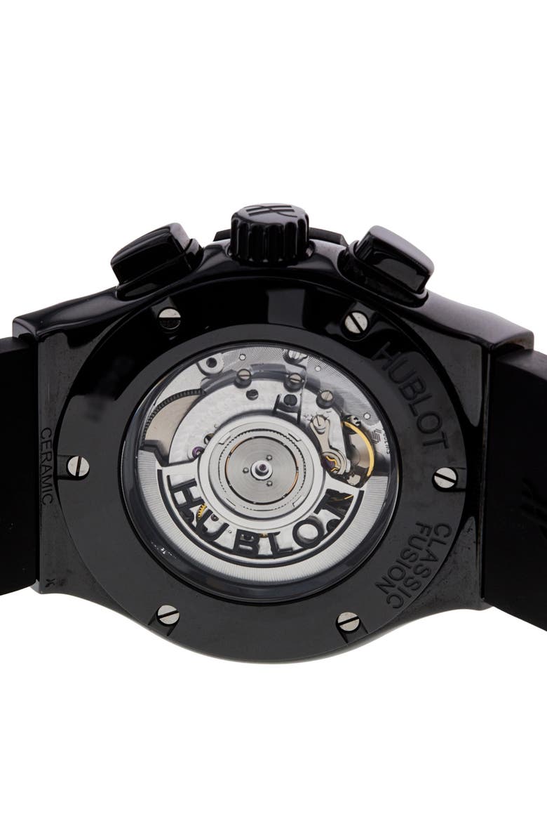 Watchfinder & Co. Hublot Preowned Classic Fusion Chronograph Rubber Strap Watch, 45mm, Alternate, color, 