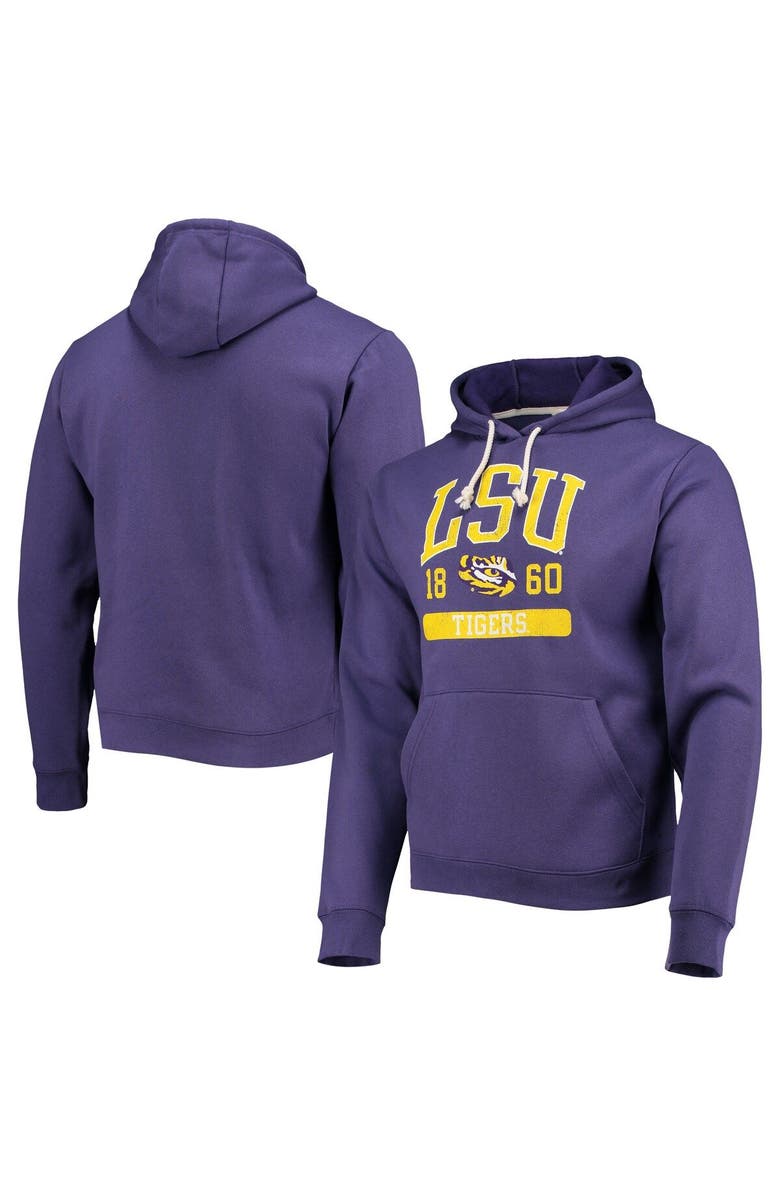 LEAGUE COLLEGIATE WEAR Men's League Collegiate Wear Purple LSU Tigers Volume Up Essential Fleece Pullover Hoodie, Main, color, 