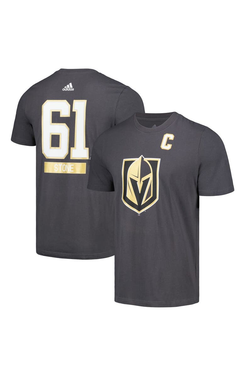 adidas Men's adidas Mark Stone Gray Vegas Golden Knights Fresh Name & Number T-Shirt, Alternate, color,