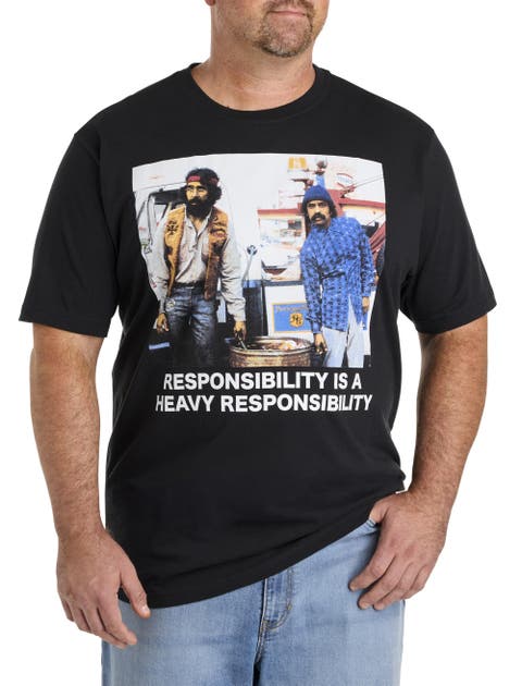 Big & Tall Cheech and Chong Responsibility Graphic Tee