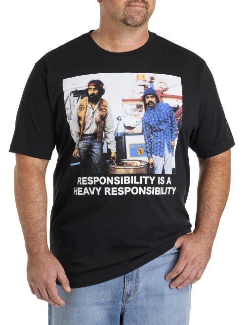 TRUE NATION BY DXL TRUE NATION BY DXL BIG & TALL CHEECH AND CHONG RESPONSIBILITY GRAPHIC TEE