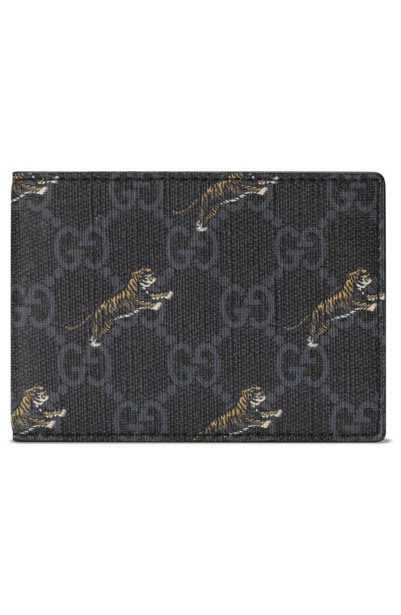 Gucci Tiger Print Bifold Wallet, Alternate, color, 