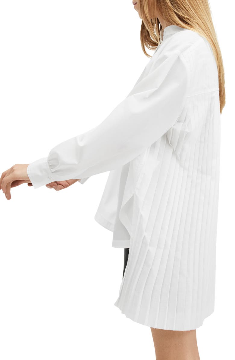 AllSaints Percy Oversize Button-Up Shirt, Alternate, color, White