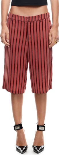 Kurt Stripe Low Rise Bermuda Shorts