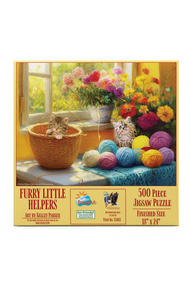 Furry Little Helpers 500 piece Jigsaw Puzzle for Adults, Alternate, color, Multicolor