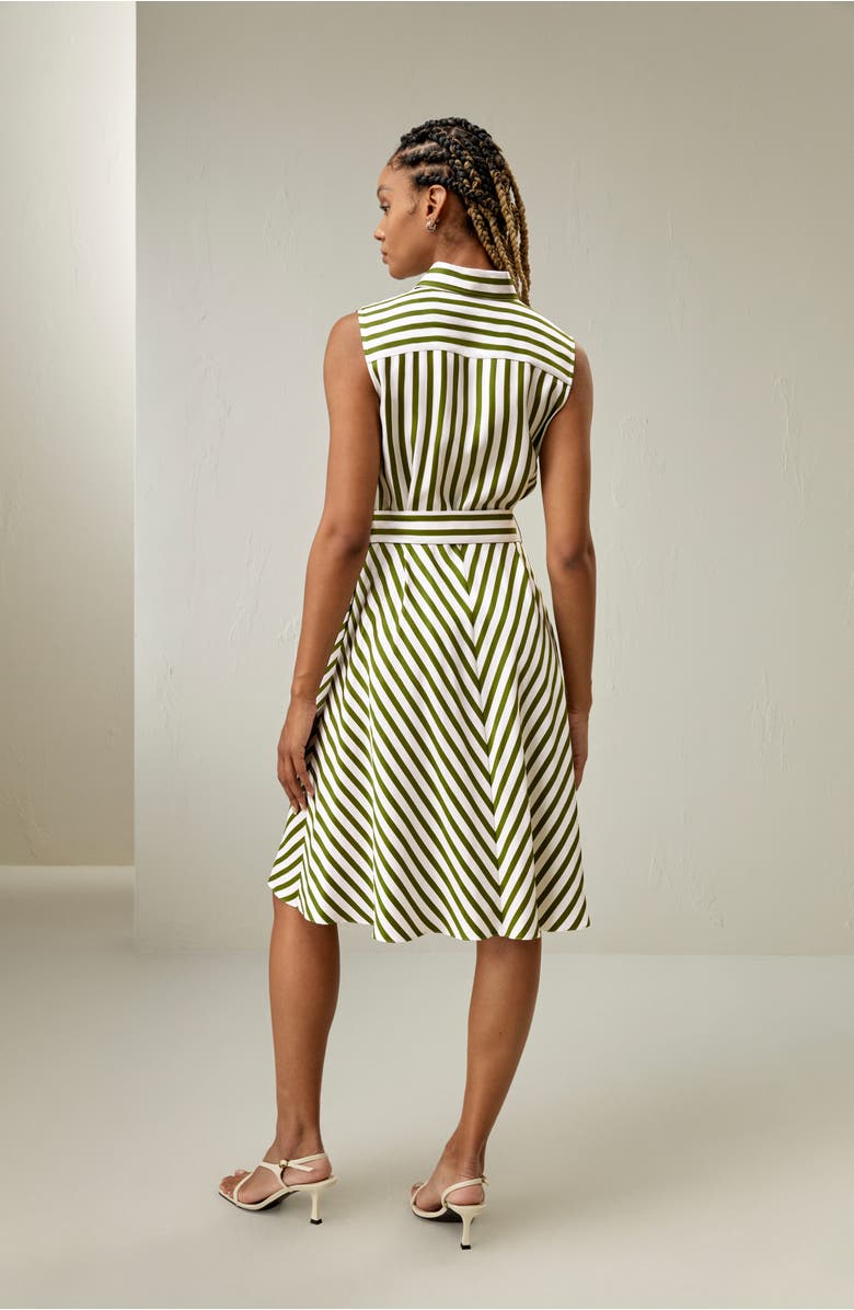 Lilysilk Silk Striped Sleeveless Dress, Alternate, color, 