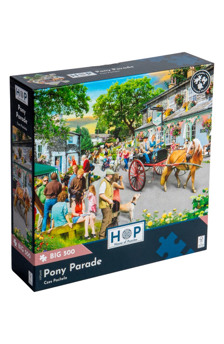 The House of Puzzles Pony Parade Big 500-Piece Jigsaw Puzzle, Main, color, 