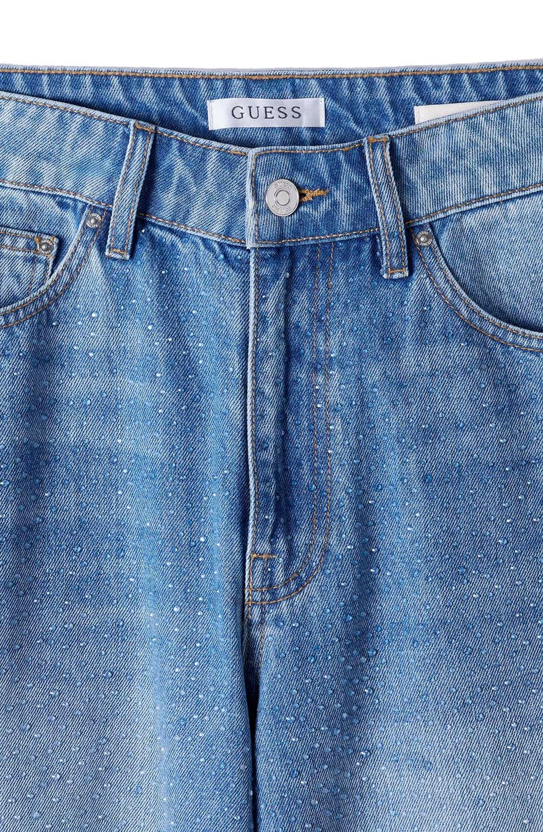 GUESS Alba High Waist Wide Leg Jeans, Alternate, color, Blue