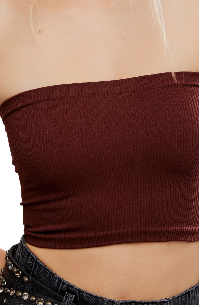 Free People Amelia Bandeau Bra, Alternate, color, French Chocolate