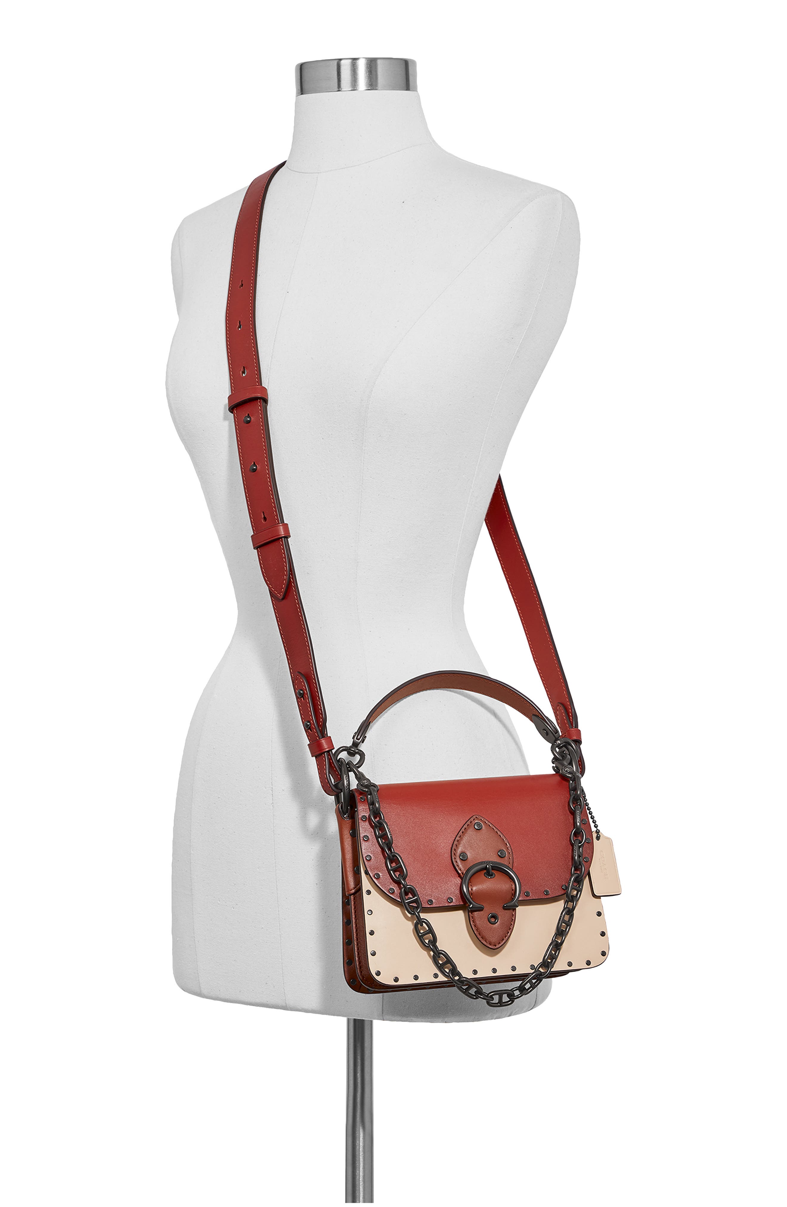 COACH Beat Colorblock Leather Crossbody Bag, Alternate, color, 