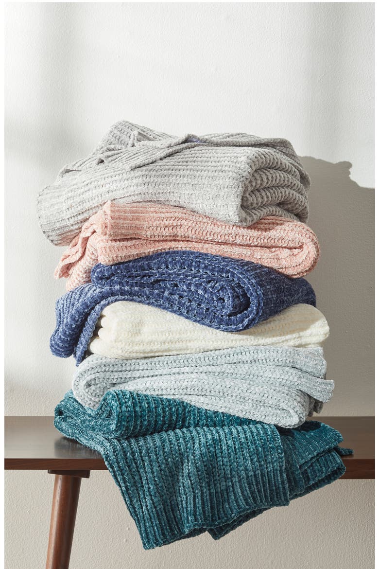 Chenille Throw Blanket, Alternate, color, PINK MISTY