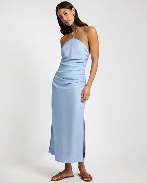 Ruched Halter Dress