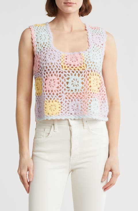 Patch Open Knit Tank